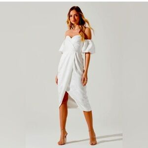 Astr White Off-Shoulder Dress